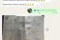 Screenshot pesan WhatsApp warga terkait pengaktifan BPJS Kesehatan 