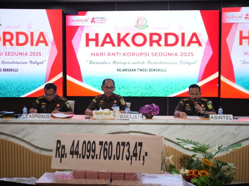 Ekspose Kejati terkait penanganan kasus Korupsi sepanjang satu tahun