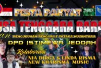Pengukuhan Sasaka Nusantara DPD Istimewa Kota Jeddah pada 6 Februari 2026 bakal jadi ajang temu kangen terbesar masyarakat Lombok di Arab Saudi, dimeriahkan artis Lombok dan pesta rakyat.