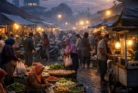 foto merupakan Editan: 
Pasar Subuh Jalan Kedondong disiapkan untuk mengurangi kemacetan dan menciptakan kenyamanan warga Kota Bengkulu.