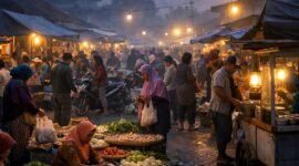 foto merupakan Editan: 
Pasar Subuh Jalan Kedondong disiapkan untuk mengurangi kemacetan dan menciptakan kenyamanan warga Kota Bengkulu.