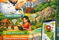 Pemprov Bengkulu menargetkan penghapusan blankspot pada 2026. Sebanyak 41 desa masih berstatus blankspot dan low signal dan telah masuk dalam RPJMD.