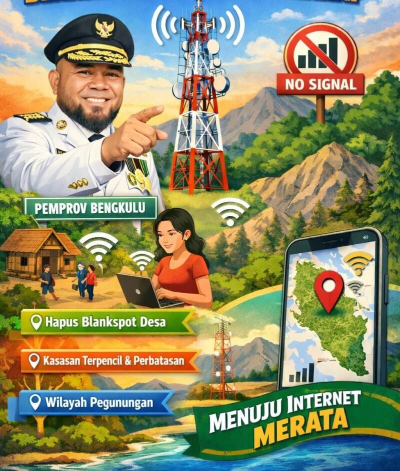 Pemprov Bengkulu menargetkan penghapusan blankspot pada 2026. Sebanyak 41 desa masih berstatus blankspot dan low signal dan telah masuk dalam RPJMD.