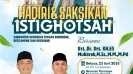 Pemkab Bengkulu Tengah menghadirkan KH ES Mubarok dari Jawa Barat untuk memperkuat nuansa religius dalam peringatan HUT ke-18 Kabupaten Bengkulu Tengah.