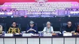 Parsadaan Harahap dan Iffa Rosita melakukan kunjungan kerja ke Bengkulu membawa agenda penguatan SDM melalui LMS dan pembangunan Zona Integritas KPU.