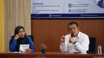 GM Pelindo Bengkulu memotivasi mahasiswa kelautan UNIB untuk mengembangkan keterampilan, berinovasi, dan berkontribusi bagi maritim Indonesia.