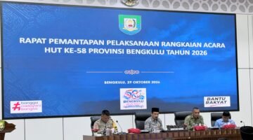 Semarak Merah Putih 2026 membuka ruang promosi dan transaksi UMKM Bengkulu pada 9–19 November di Sport Center Pantai Panjang.